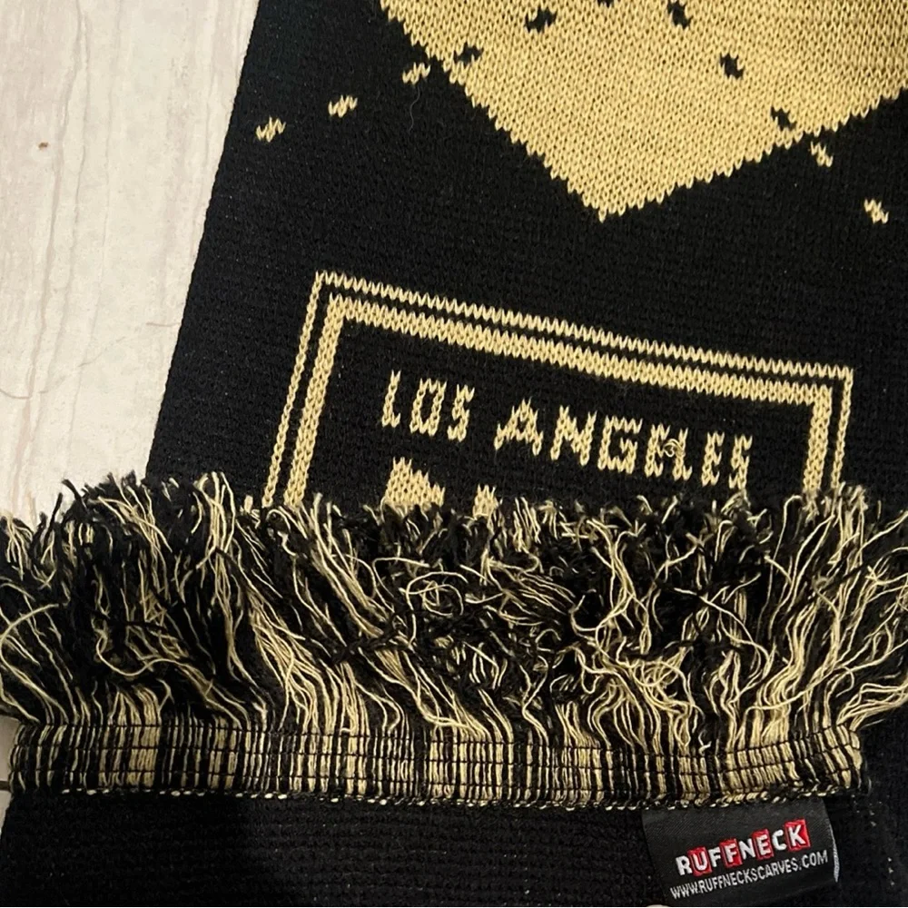 RUFFNECK LAFC Los Angeles Football Fan Club Fanatics Black Gold Supporter Scarf
